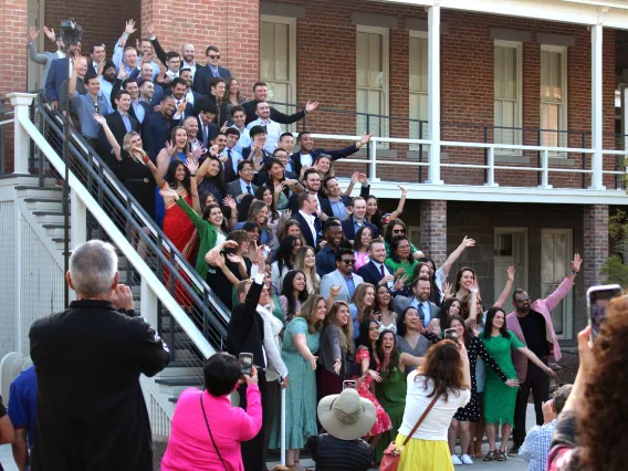 Fourth-year University of Arizona College of Medicine at Tucson medical students gathered at Old Main before learning where they'll launch their careers as new physicians.