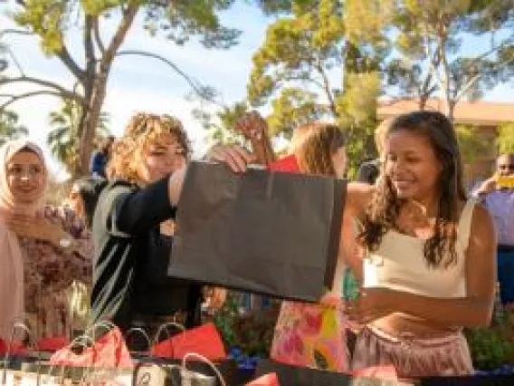 Future Doctors Gather Outdoors to Celebrate Match Day