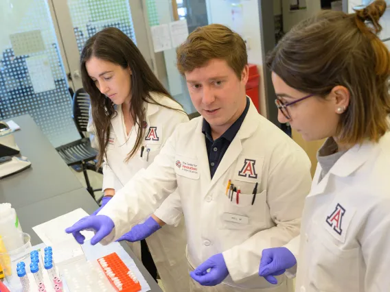 UA Medical Student Working in Lab