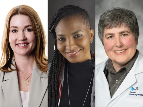 A collage image of Billie Bixby, MD, Monica Hinestroza Jordan, MD, and Julia Jernberg, MD