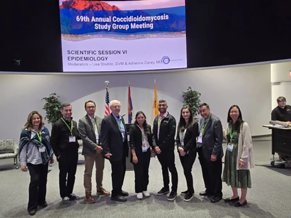 [A group of participants at the 69th Coccidioidomycosis Study Group annual meeting at the ASU/Mayo Health Futures Center in Phoenix]