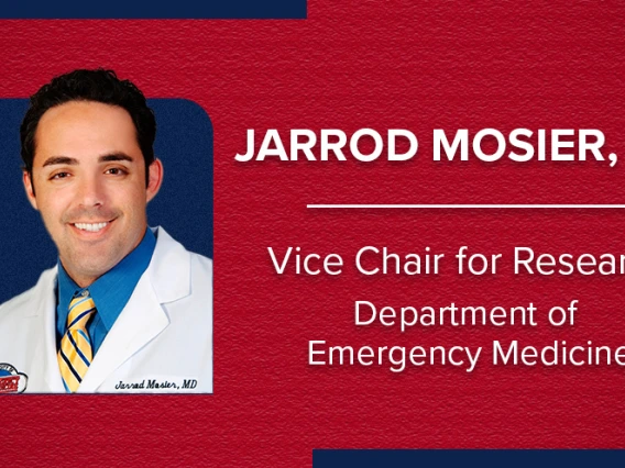 Dr. Mosier Named Vice Chair of Research for the Department of Emergency Medicine