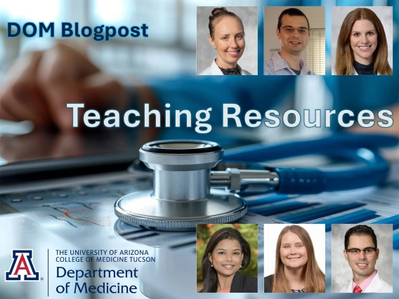 [Logo for DOM Blogpost on Teaching Resources with photos of six physicians in the 2025-26 ACT certificate program cohort]