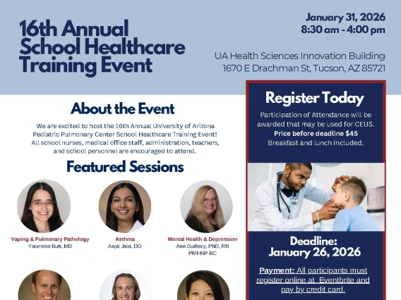 School Healthcare Speakers and Topics along with Registration Link