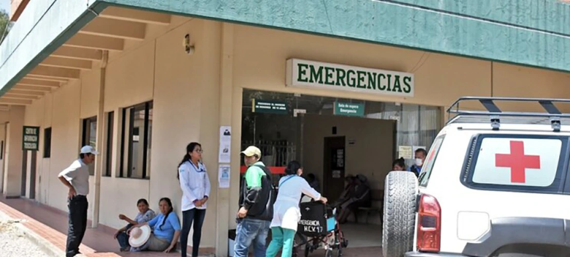 The Emergency Department entrance at the Hospital Clínico Viedma in Cochabamba, Bolivia.