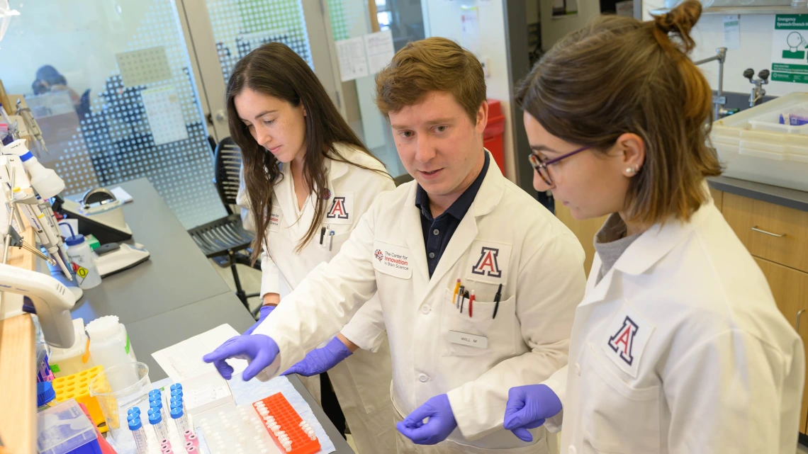 UA Medical Student Working in Lab