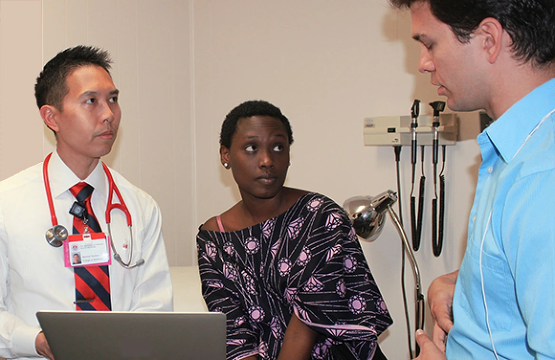 preceptor with student and patient