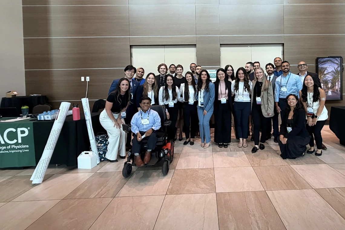 [A group photo just some of the students, residents and faculty from the Department of Medicine participating in the 2025 American College of Physicians – Arizona Chapter Scientific Meeting held Nov. 14-15 in Mesa, Arizona.]