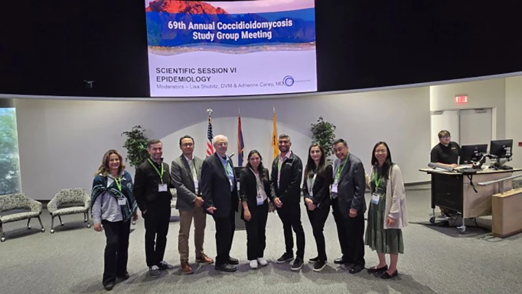 [A group of participants at the 69th Coccidioidomycosis Study Group annual meeting at the ASU/Mayo Health Futures Center in Phoenix]