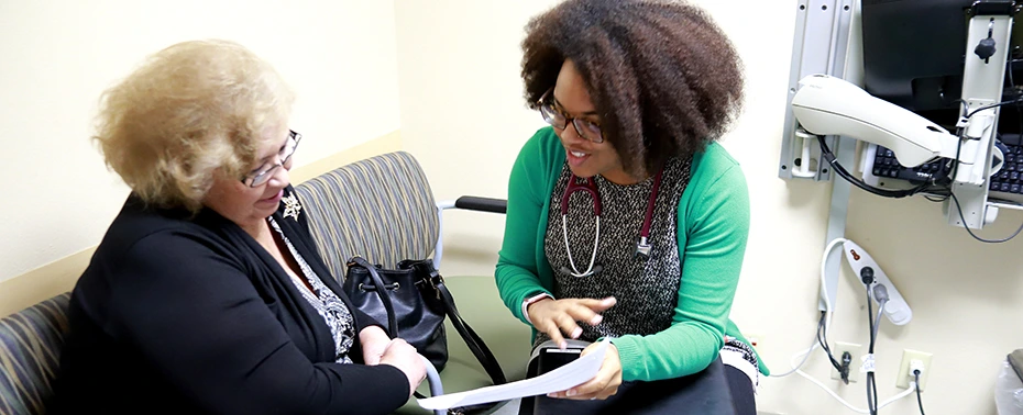 doctor advising patient