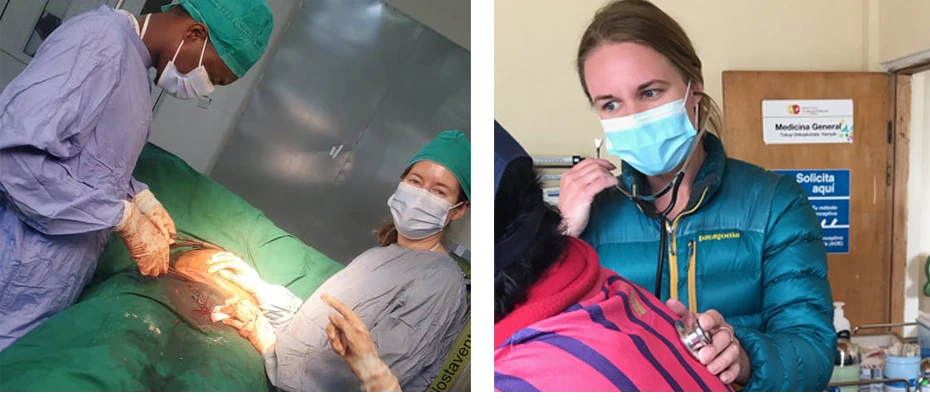 operating room and exam room