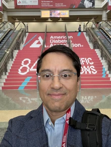 [New University of Arizona Division of Endocrinology Chief Ronadip Banerjee, MD, PhD, at the 84th American Diabetes Association Scientific Sessions in Orlando]